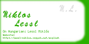 miklos lessl business card