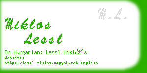miklos lessl business card